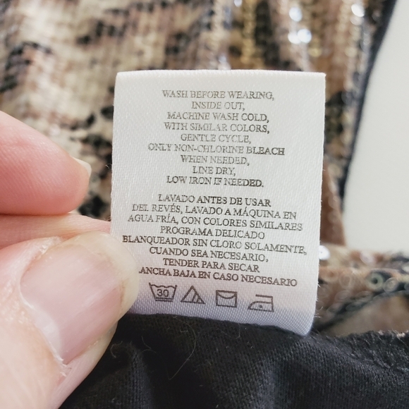 1275 * Bongo Snakeskin Sequin Tank Tan Black Size S - Picture 5 of 7